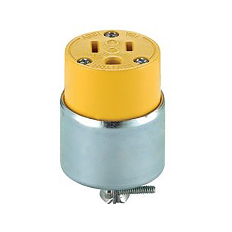 15 Amp Female Armored Plug End