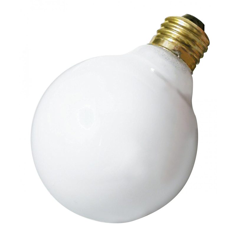 25W G25 Incandescent White Vanity Light Bulb
