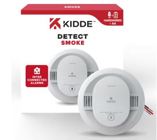 5" Kidde Hardwired Smoke Alarm with 2-AA Battery Backup - SMACFEX