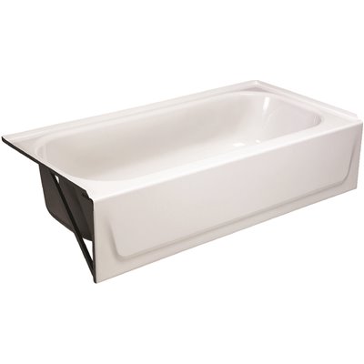 30" Porcelain Bathtub - Left Drain - White