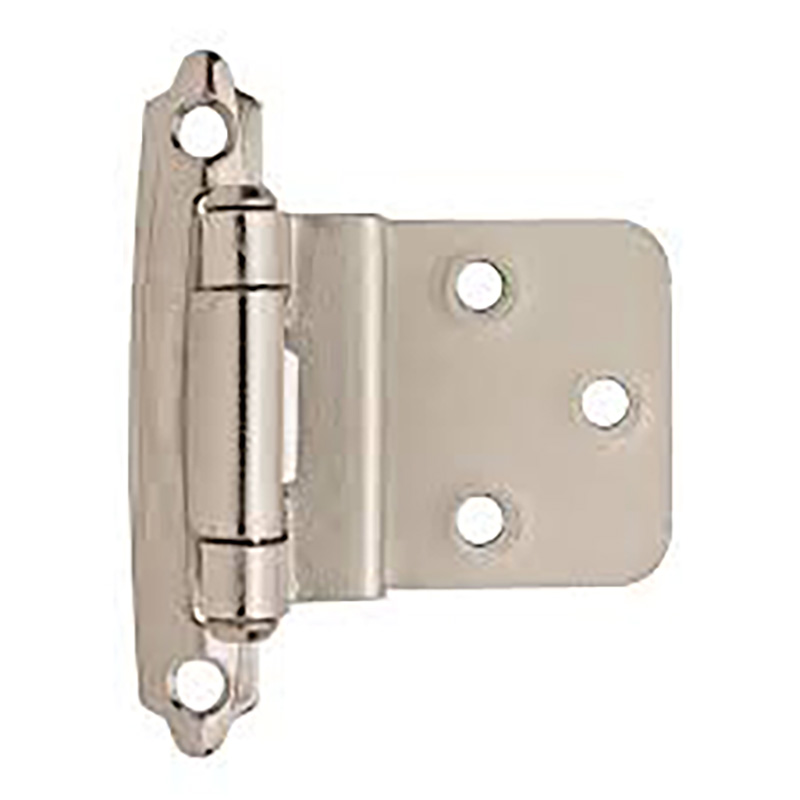 3/8" Inset Cabinet Door Hinge - Satin Nickel - 2/pack