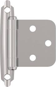 Flush Cabinet Door Hinge - Chrome - 2/pack