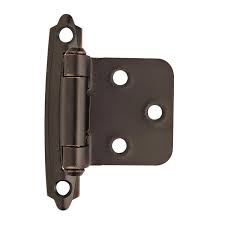 Flush Cabinet Door Hinge - Bronze - 2/pack