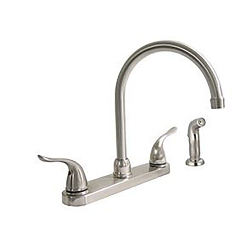 Banner Two Handle Kitchen Faucet - Satin Nickel - With Spray
