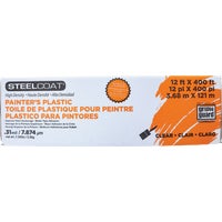 9' x 400' Painters Plastic Drop Cloth