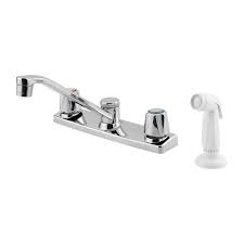 Pfister Two Handle Kitchen Faucet - Chrome - With Spray