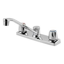 Pfister Two Handle Kitchen Faucet - Chrome - Without Spray