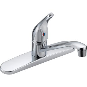 Single Handle Kitchen Faucet - Chrome - Without Spray