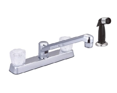 Banner Two Handle Kitchen Faucet - Chrome - With Spray