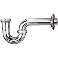 1-1/4" Brass P-Trap - Chrome