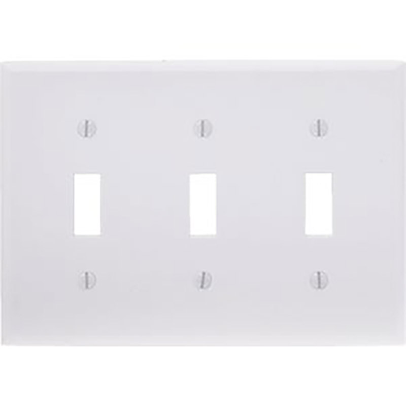 Triple Light Switch Plate Ivory