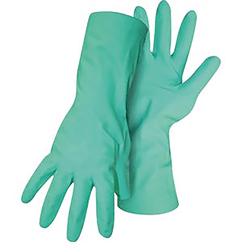 Large 13" Nitrile Chemical Resistant Rubber Gloves - 2/pack