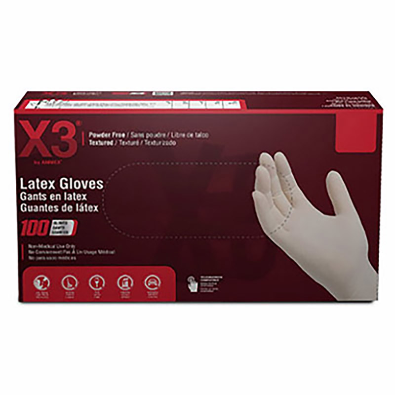Medium Ivory Latex Disposable Gloves - 100/pack