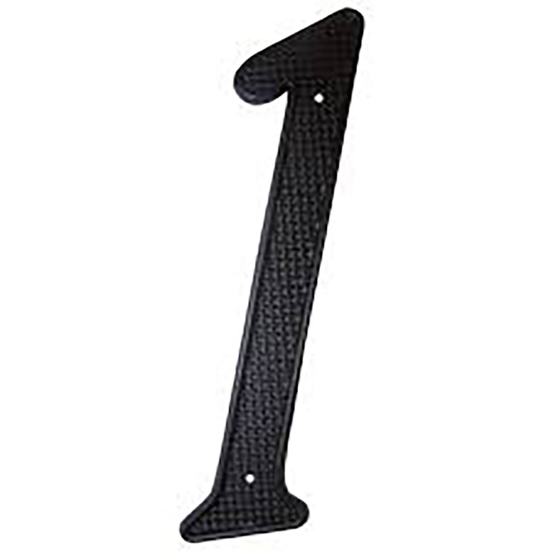 4" Black Metal Number #1