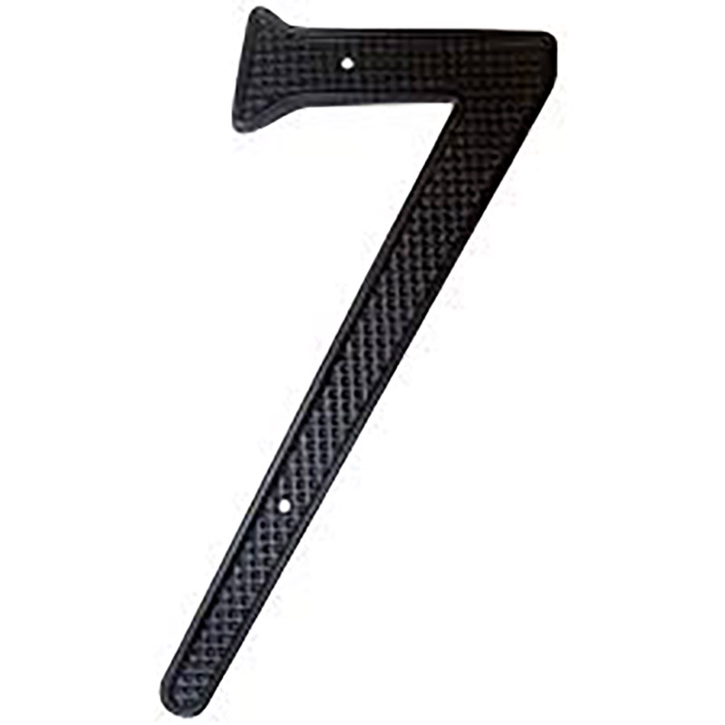 4" Black Metal Number #7
