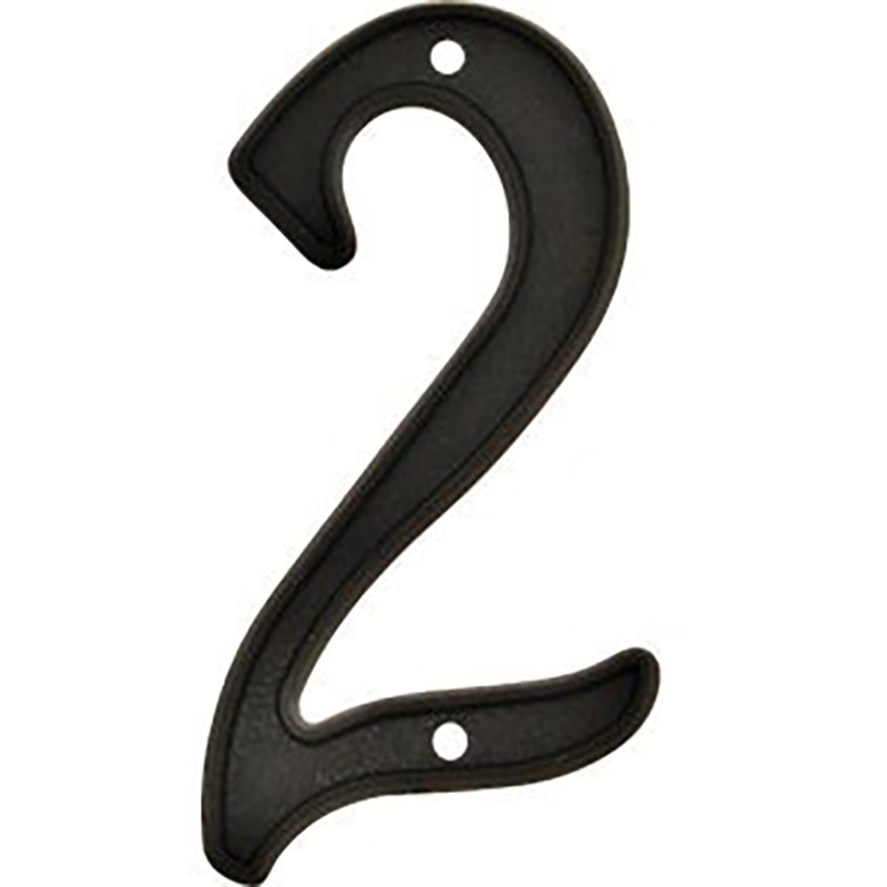4" Black Plastic Number #2