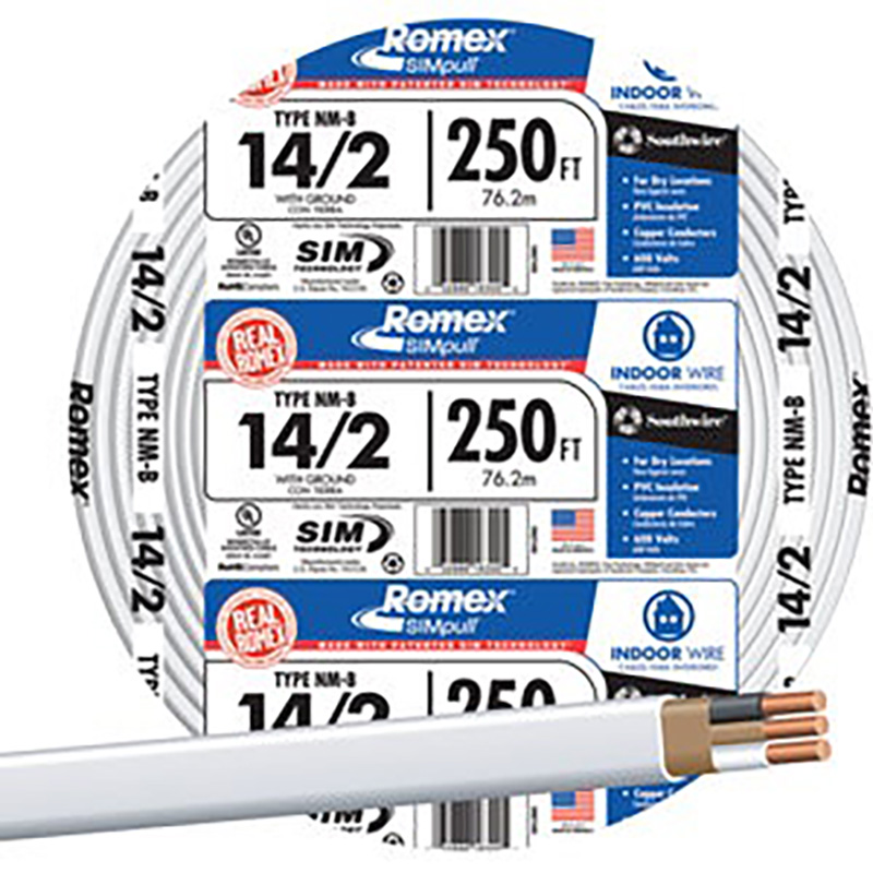 14/2 x 250' Solid White Romex Eectrical Wire