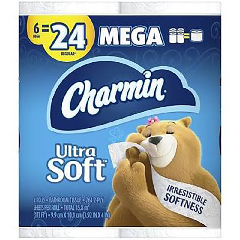 Charmin 2-Ply Mega Toilet Paper Rolls - 6/pack