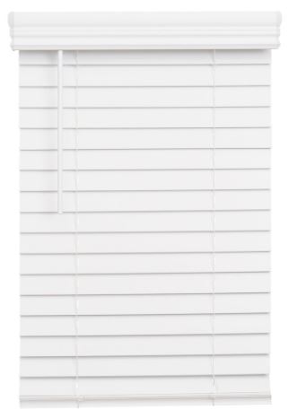 2" Faux Wood Blind - 34" W x 48" L - White