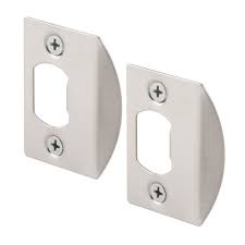 1-3/4" Standard Strike Plate - Chrome - 2/pack